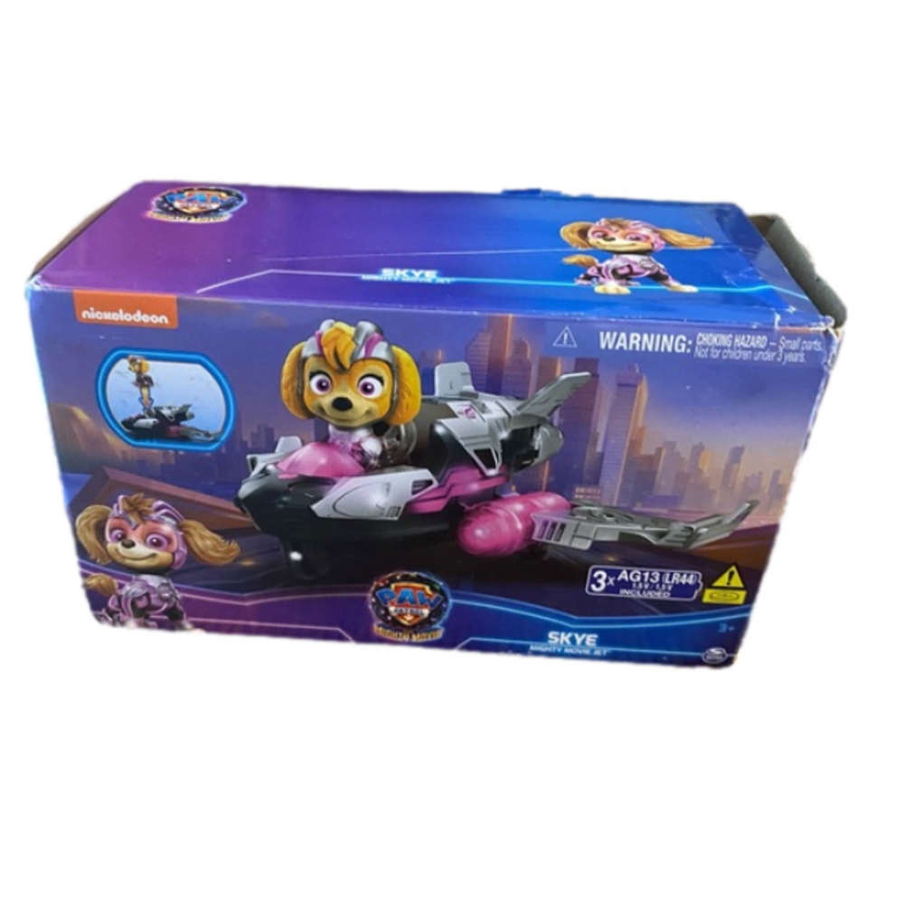 2023 Paw Patrol Skye Pup Action Figure Mighty Movie Jet Lights & Sounds Airplane